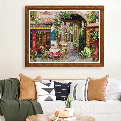 维罗纳咖啡馆十字绣2024新款线绣客厅小幅餐厅卧室小件自己绣手工