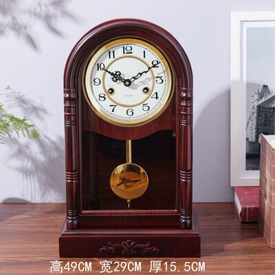 欧式复古老式机械钟表座钟客厅台式桌面时钟敲钟报时上链中式台钟