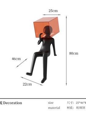艺术思想囚笼人物雕塑摆件酒店会所楼梯口落地装饰品客厅空间摆设