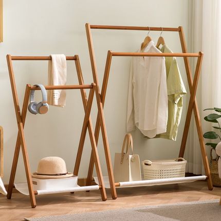挂衣架落地卧室内衣帽架子简易放衣服置物架宿舍家用晾衣架杆折叠