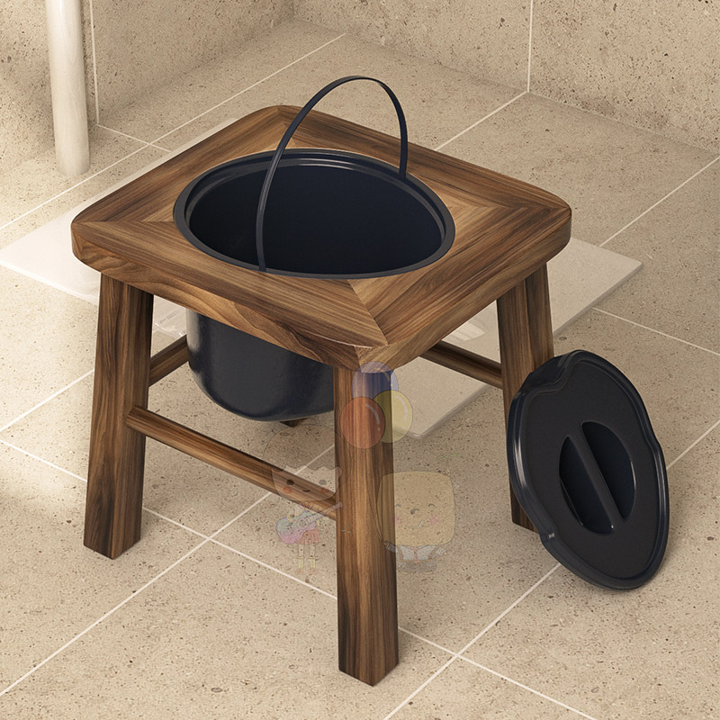 痰盂家用卧室带盖防臭老人女孕妇马桶成人尿桶卫生便桶椅起夜神器