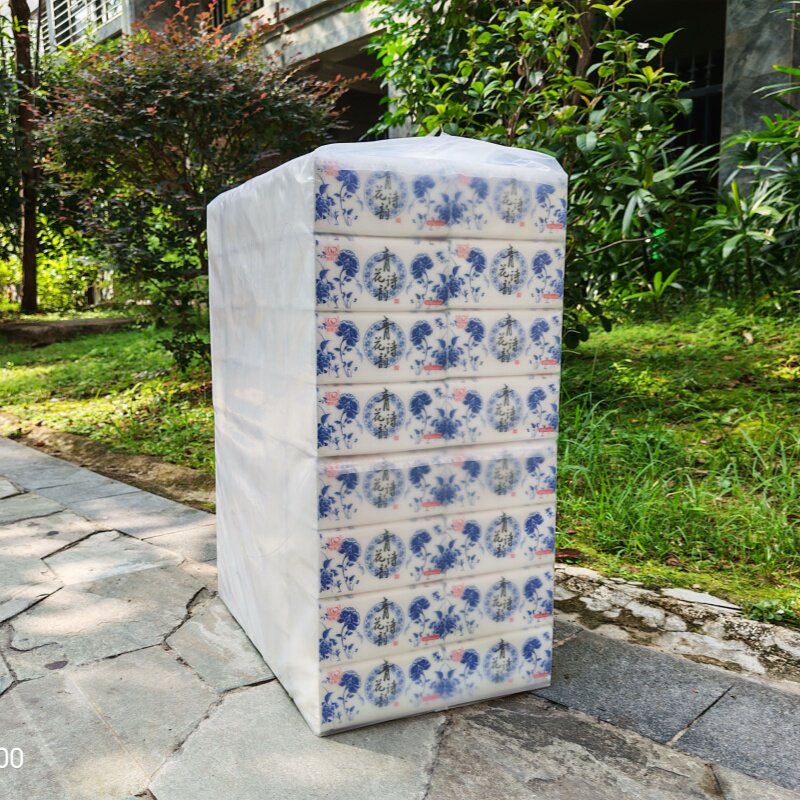 美斯洁青花诗韵加厚家用抽纸