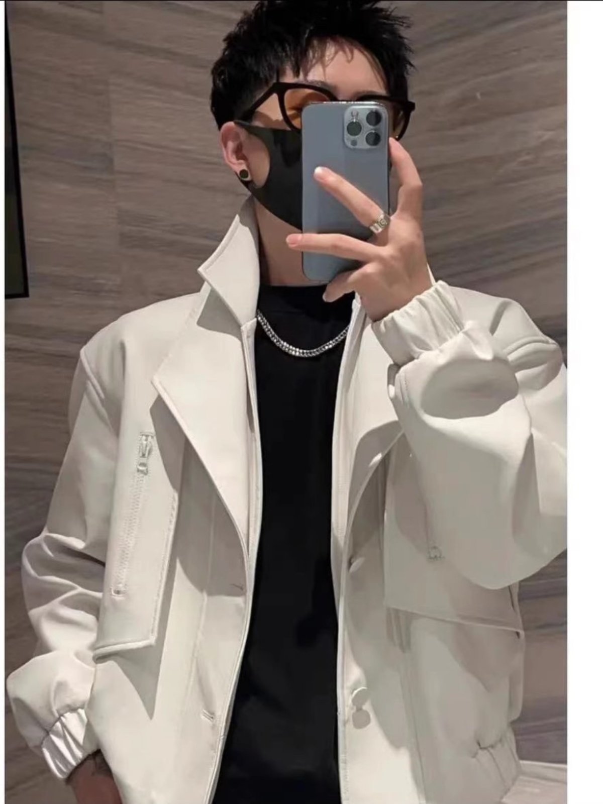 高端男士皮衣外套春秋季潮牌美式高级感机车真皮夹克痞帅男装秋冬