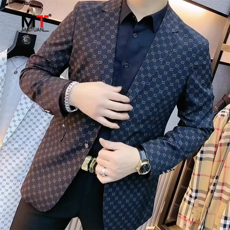 高端休闲西装外套男士2026新款春秋高级感男装商务正装小西服男款