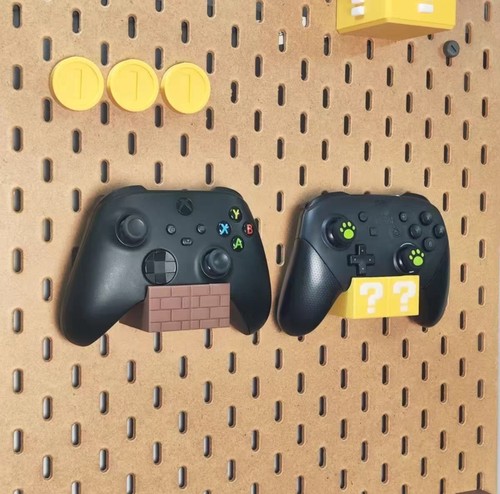 适用宜家SKADIS 宜家洞洞板配件马里奥 switch pro/ps5手柄支架
