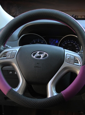 方向盘套四季韩国现代领动索八朗动名图IX35瑞纳IX25女可爱夏把套