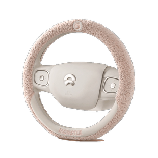 专用于哪吒V/AYA方向盘套冬季毛绒双D型专用哪吒U车把套卡通可爱