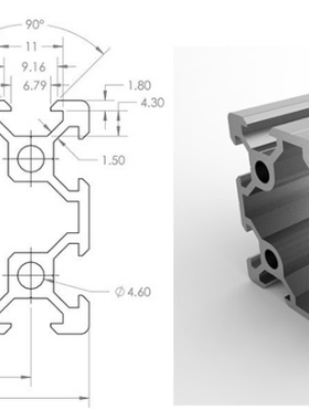 Openbuilds欧标V-Slot  Rails 4040工业铝合金型材 线性导轨 方管