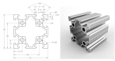 Openbuilds欧标V-Slot  Rails 4040工业铝合金型材 线性导轨 方管