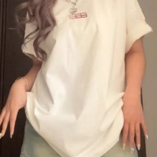 休闲T恤上衣女 新款 200克 230克纯棉精梳紧密夏季 卡通图案印花短袖