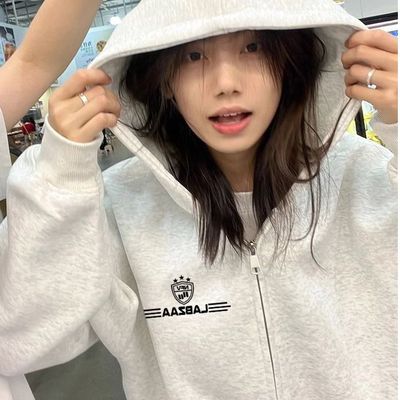 新食毛华棉印花开衫拉链卫衣女上衣复合/牛奶丝300克银狐绒400克