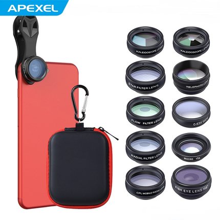 Fisheye Wide Angle Macro Phone Lens 滤镜微增距通用手机镜头