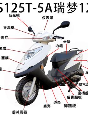 适用轻骑铃木QS125T-5A瑞梦125前围前面板大灯内箱边条全车外壳