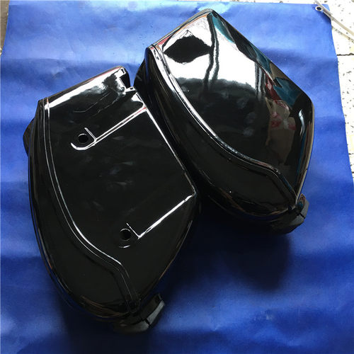 适用GZ125HS美式太子边箱 风暴太子边箱侧箱(珠光黑) 无护架配套