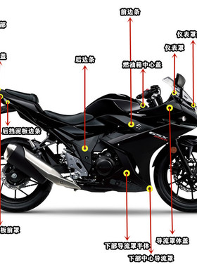 适GSX250R-A-E全车塑料外壳前后挡泥板边条护板仪表罩尾盖导流罩