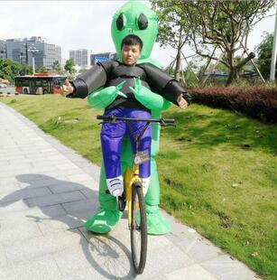 抖音同款外星人成人ET道具充气服装行走表演搞笑道具儿童亲子死神