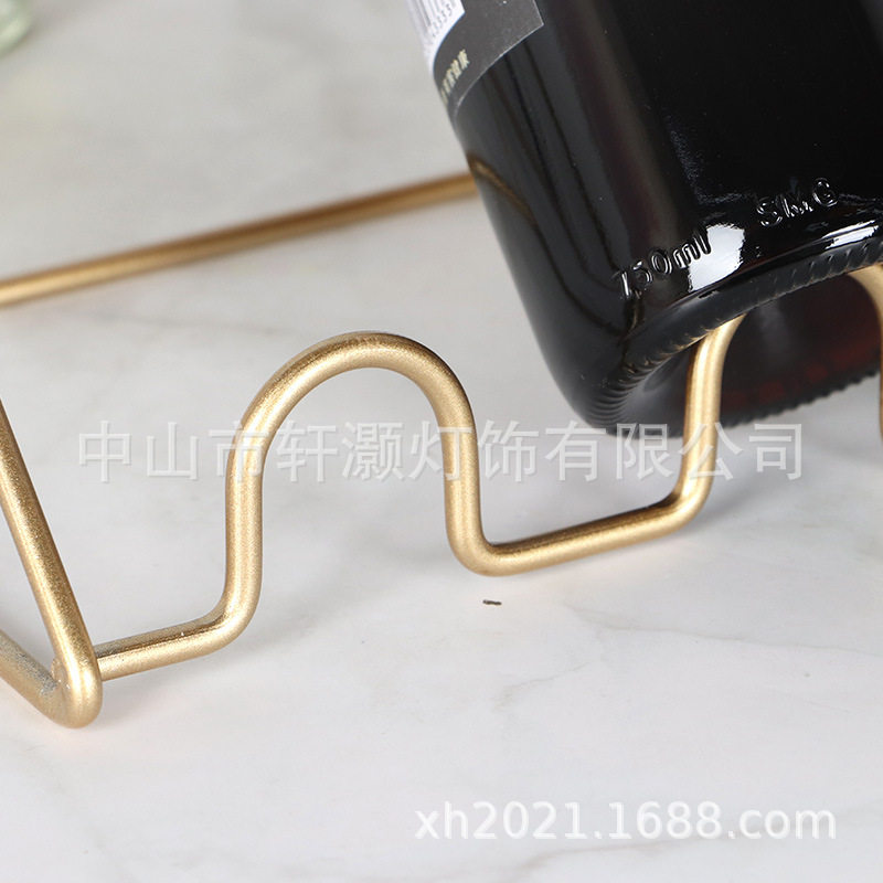 创意铁线桌面红酒架酒吧台酒架简约多瓶红酒架子收纳架,餐饮具,酒架,淘宝优惠券,粉丝福利购,淘宝优惠卷