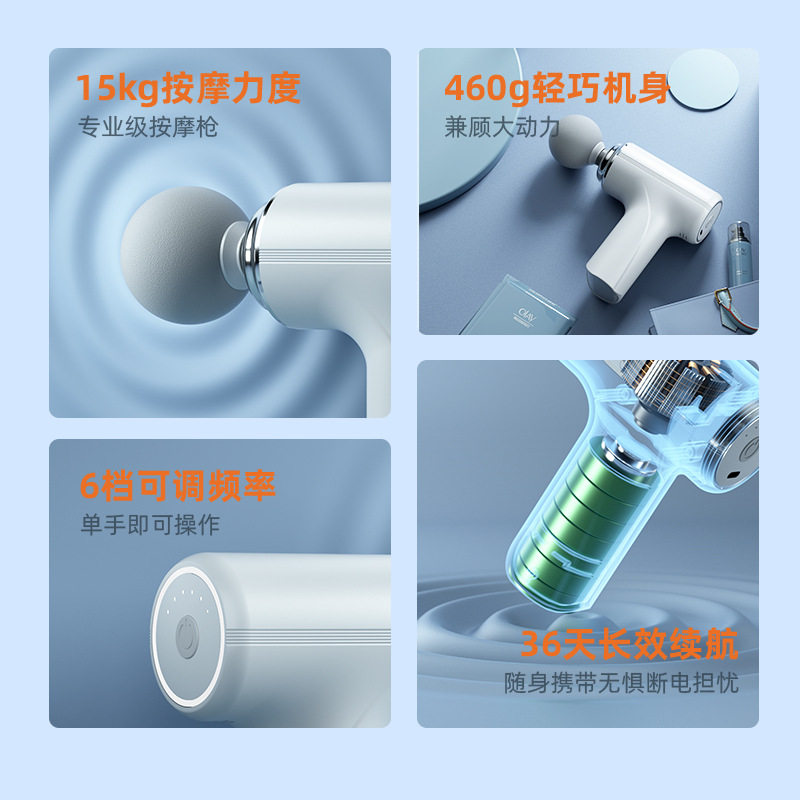 新款跨境迷你筋膜枪usb充电 健身肌肉放松手持mini按摩器厂家