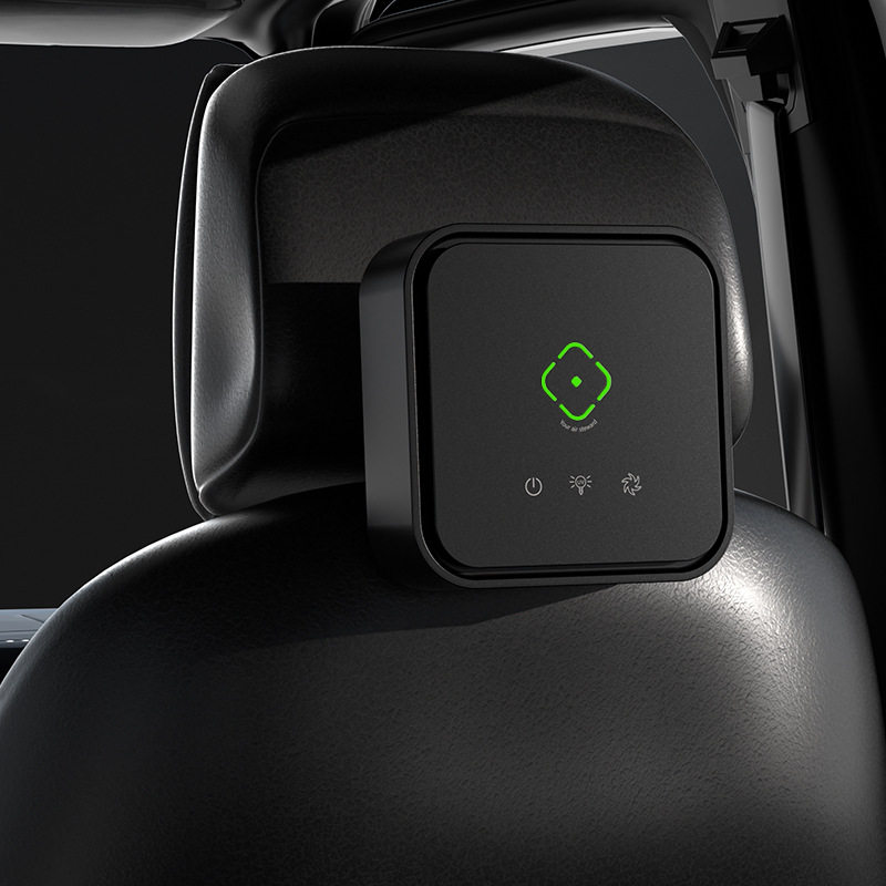 车载负离子空气净化器桌面车内除甲醛异味UV紫外灯杀菌小电器