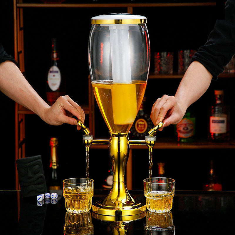 发光酒炮创意3L青岛扎啤酒炮带龙头可乐桶容器5L耐摔果汁扎啤桶