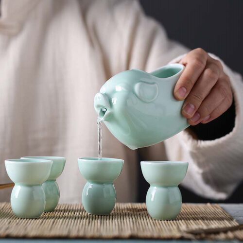 中润陶瓷酒具套装酒壶黄酒小酒盅