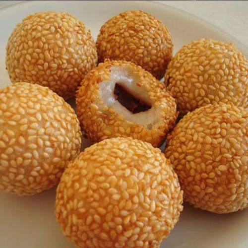 金早绿点软堆麻圆麻球560g12个早餐半成品