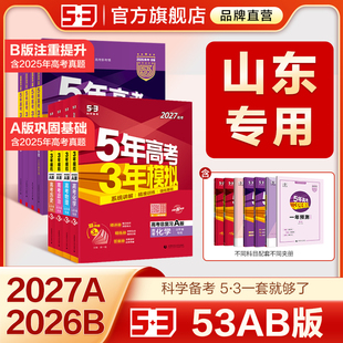 山东专用 高考b版 53五三2027版 B版 语文数学英语物理化学生物政治历史地理文科高中总复习资料高三一轮二轮五年高考三年模拟 A版
