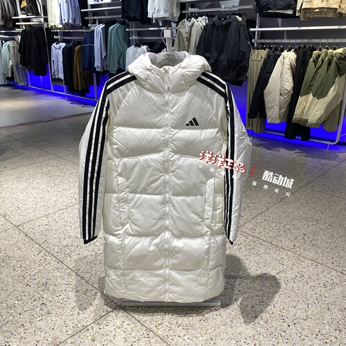 阿迪达斯冬男运动休闲长款羽绒服