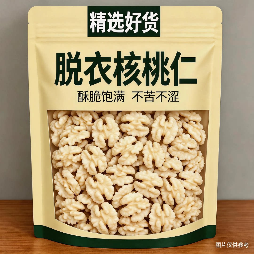核桃仁原味生去衣核桃打豆浆专用生新疆阿克苏新鲜当季新货核桃肉