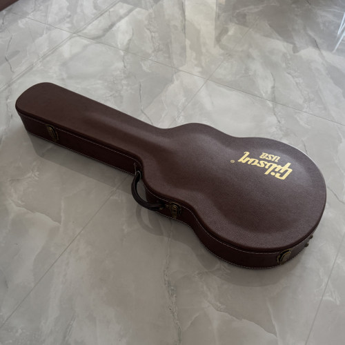 Gibson吉普森ES335爵士琴盒 Bigsby颤音鼓面琴箱 复古棕色吉他盒