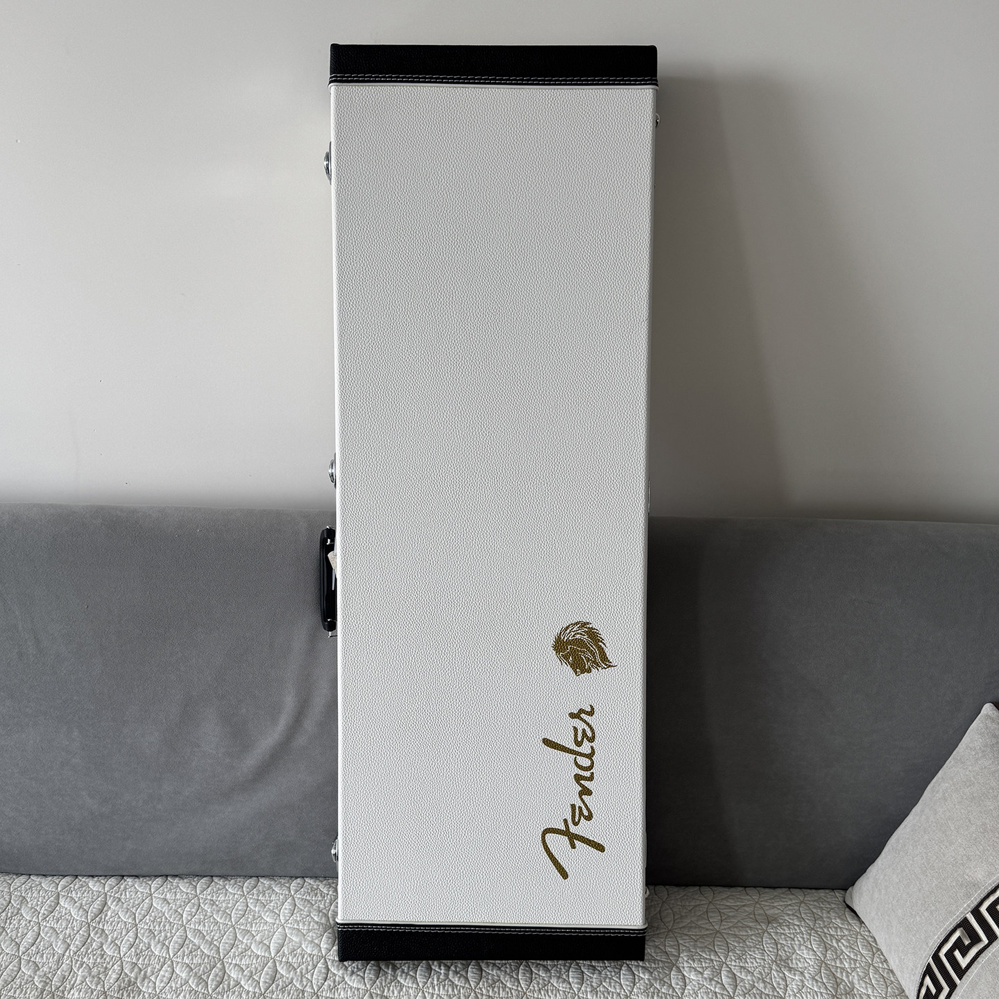 美标Fender美芬芬达ST/TELE电吉他琴盒 高雅白色琴箱 带锁吉他盒