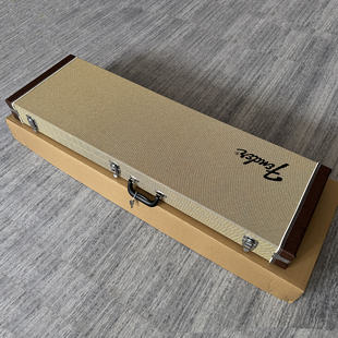 芬达Fender玩家电贝斯Mustang Player专用琴盒 高档黄纹琴箱 定做