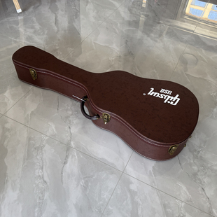 Gibson吉普森J45 蜂鸟鸽子41寸木吉他琴盒 高档复古棕色带锁琴箱