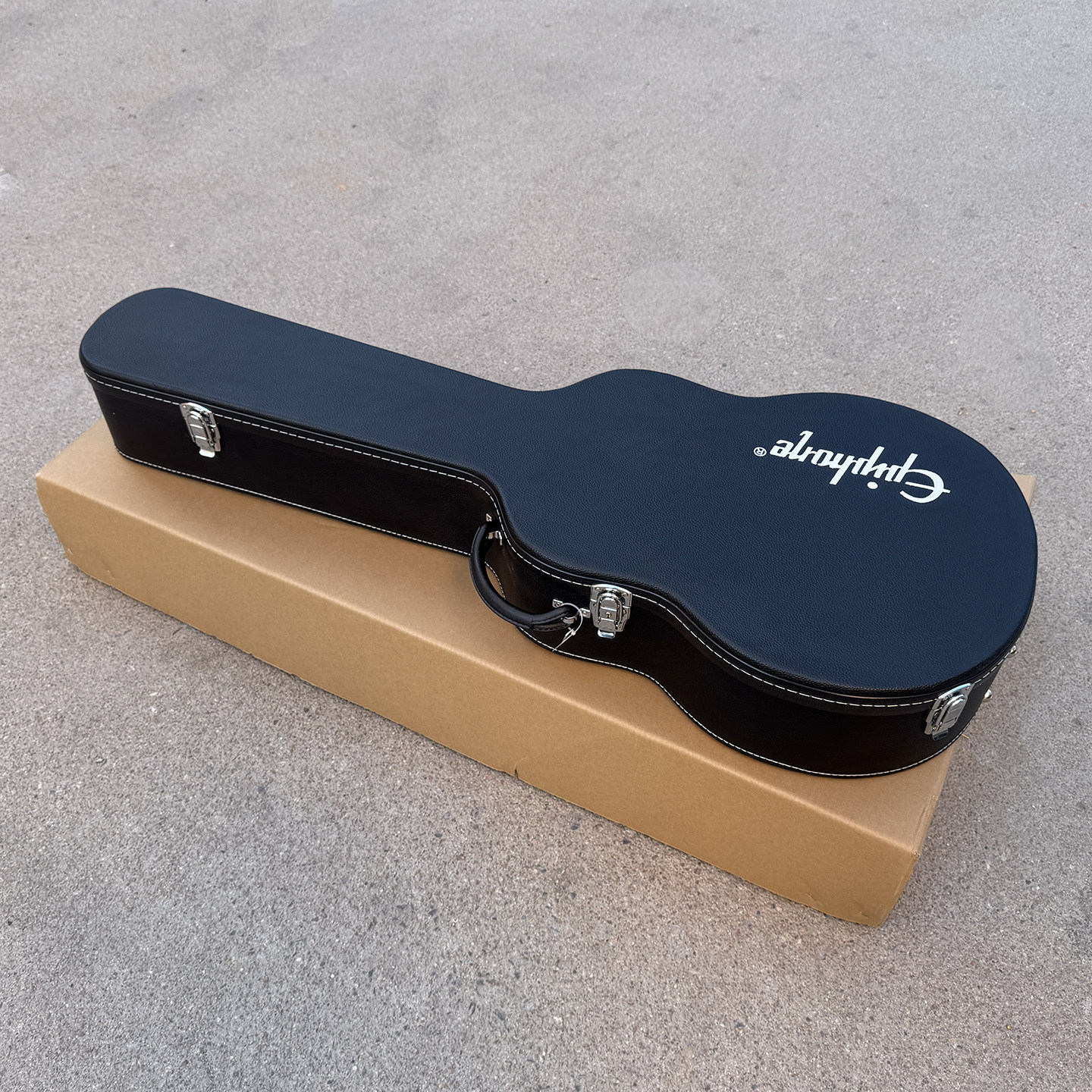 易普锋Epiphone joe pass爵士电吉他专用琴盒 高档黑色带锁琴箱