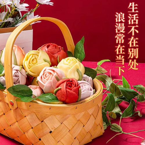 优的甜蜜母亲节玫瑰花糕点蛋糕花馍花饽饽系列全国冷链配送