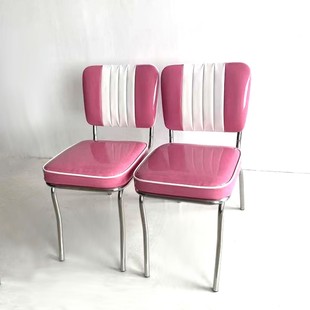 定制单专拍美国复古红色酒吧KTV吧台凳子前台圆凳商用高脚椅子