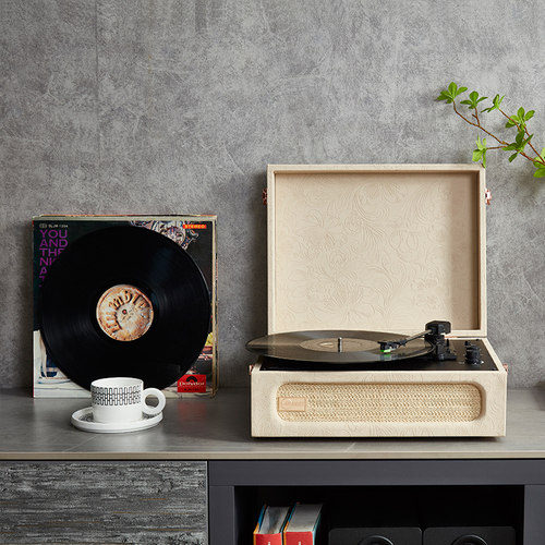 美国Arkrocket领唱家系列轻奢复古黑胶唱片机皮唱机无线蓝牙音响