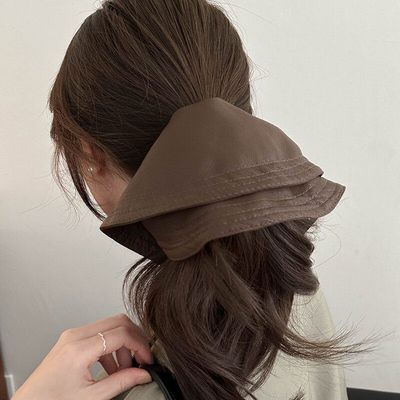 头绳新款发绳高级感发饰发圈头头大肠花肥皮质帽檐大大肠女气质扎