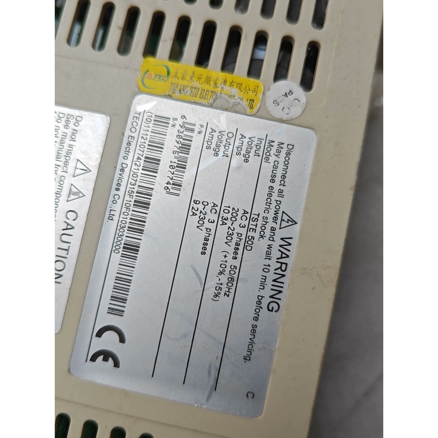 东元伺服驱动器TSTE 50D 生锈议价产品