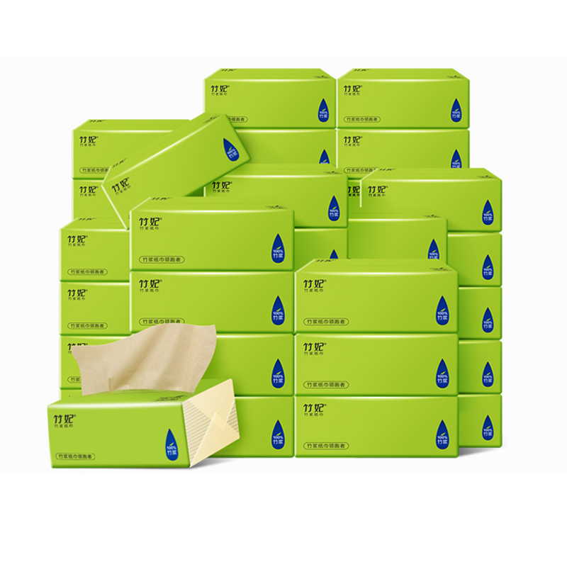 竹纤维不漂白本色36包抽纸整箱
