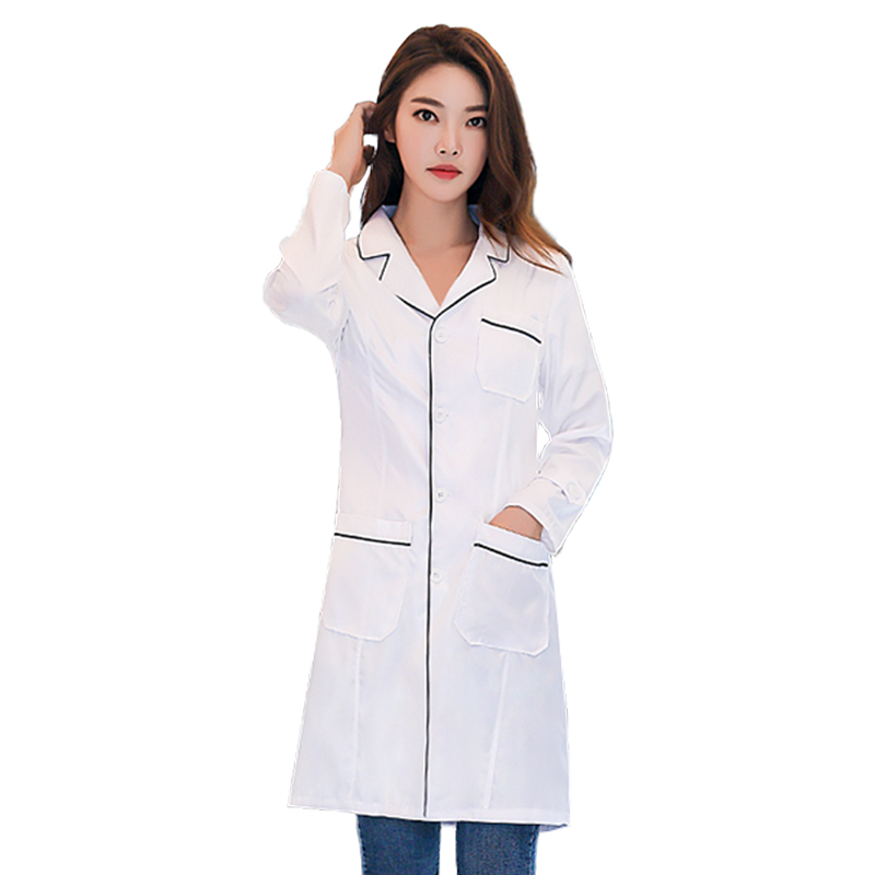 白大褂长袖医生服女夏季护士短袖纹绣皮肤管理美容师美容院工作服