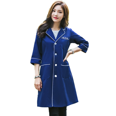 女纹半永久中袖皮肤管理工作服
