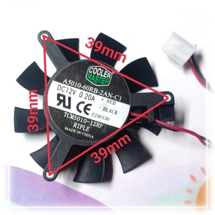 C1孔距39mm TCM5010 2AN 60RB GT430显卡风扇12V 12RF醋冷A5010