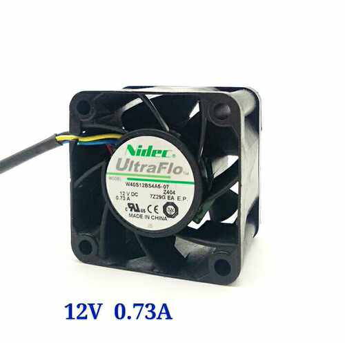 全新Nidec W40S12BS4A5-07 4028 0.73A 4CM服务器暴力散热风扇12V