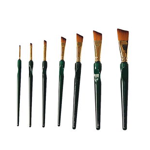 莫奈进口尼龙毛斜头笔峰三角笔握水粉彩油画笔手绘涂鸦刷化妆眉笔刷