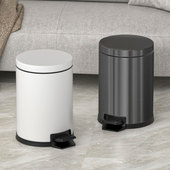 垃圾桶圆形脚踏式 家用客厅现代简约风双层脚踩带盖小号卧室卫生间