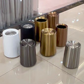 不锈钢垃圾桶高端家用客厅卧室卫生间双层高级感轻奢创意无盖摇盖