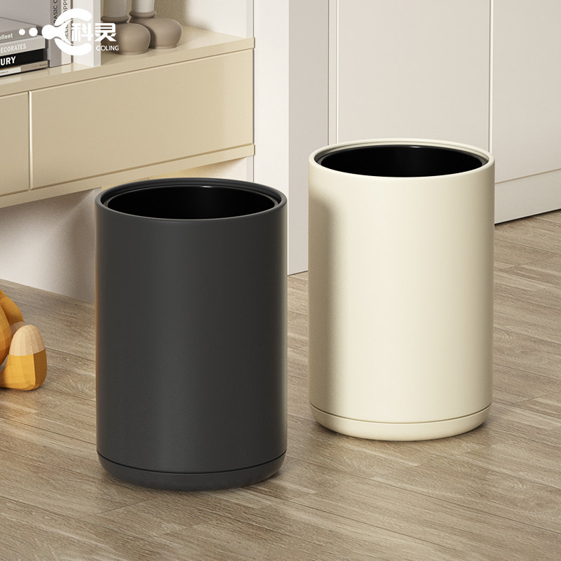 简约双层垃圾桶袋不外露