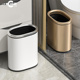 垃圾桶不锈钢卫生间窄椭圆轻奢无盖压圈家用厨房客厅厕所北欧大号
