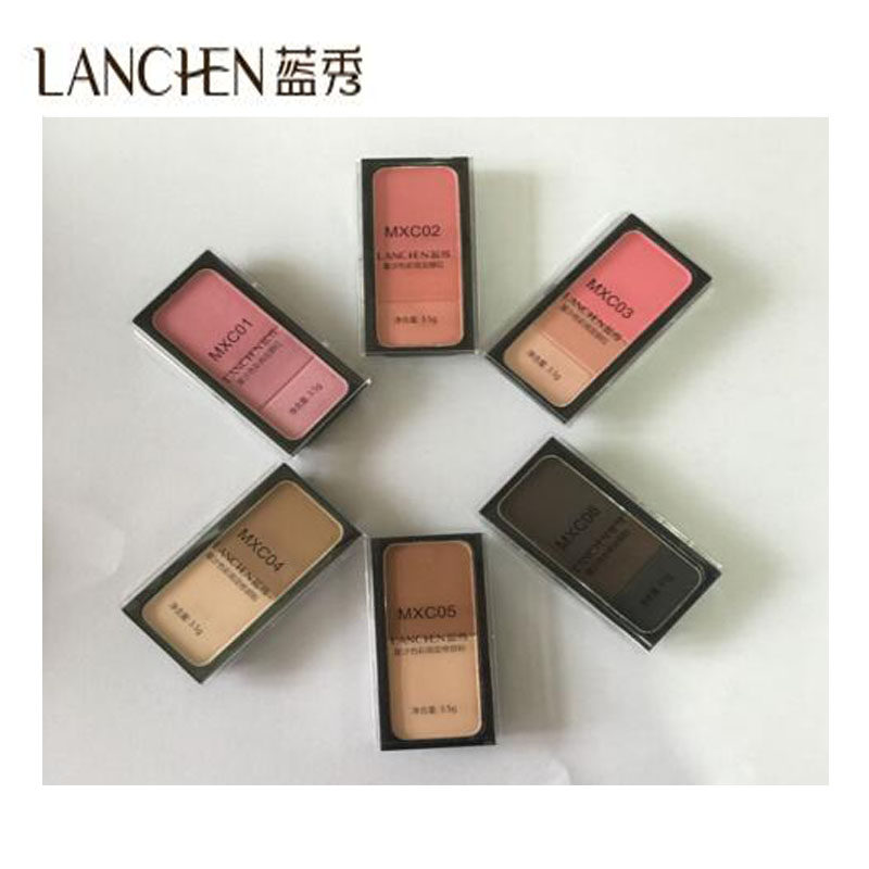 蓝秀星沙色彩高定双色腮红修颜粉眉粉持久定妆易上色初学者正品